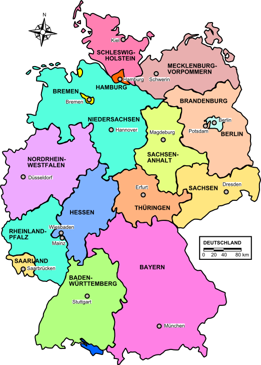 bundeslaender map