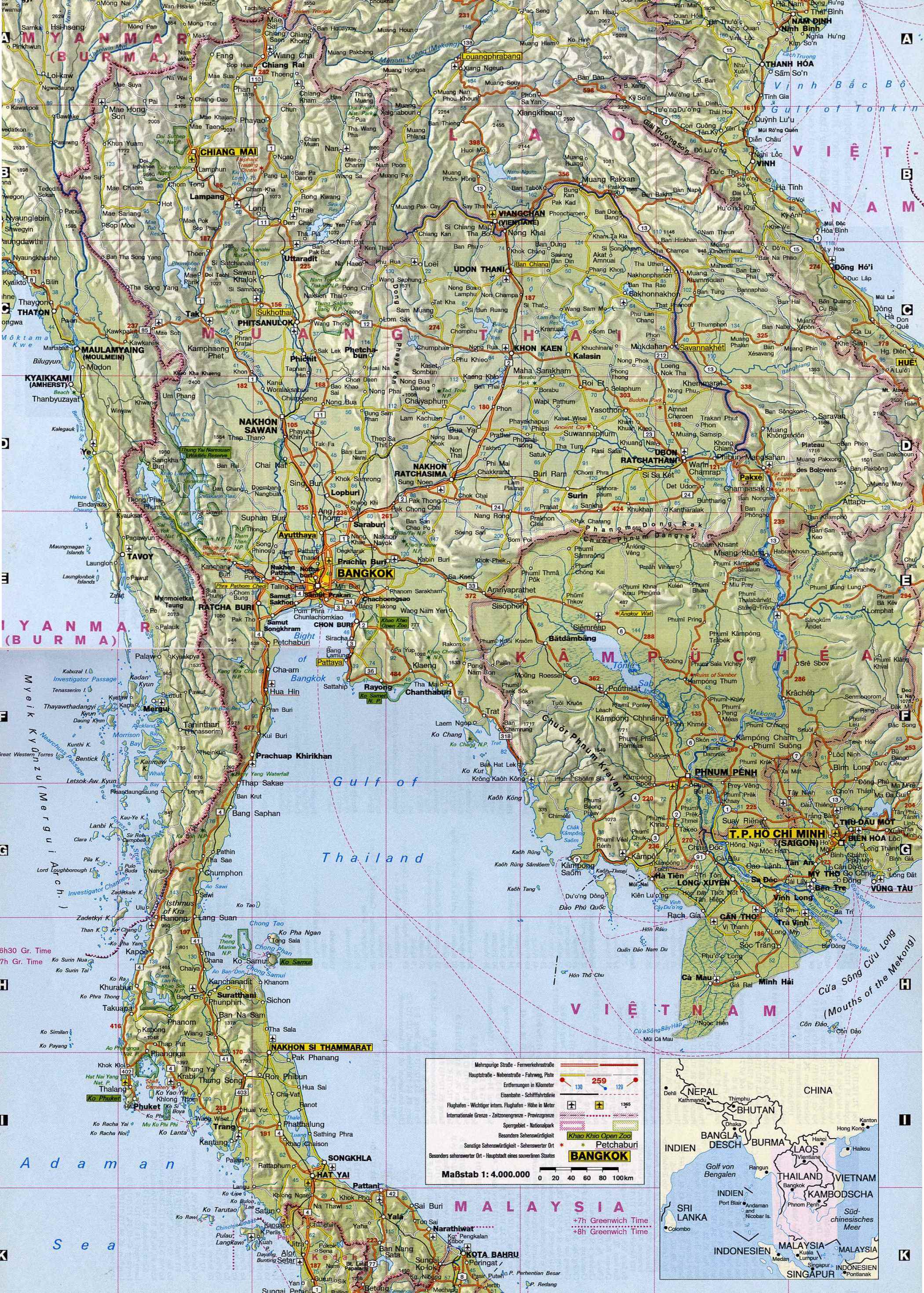 thailand map